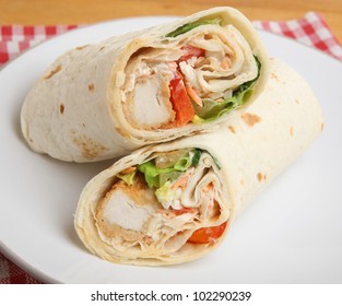 Southern Fried Chicken Wrap Sandwich