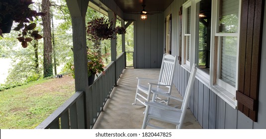 Southern Front Porch With Chairs