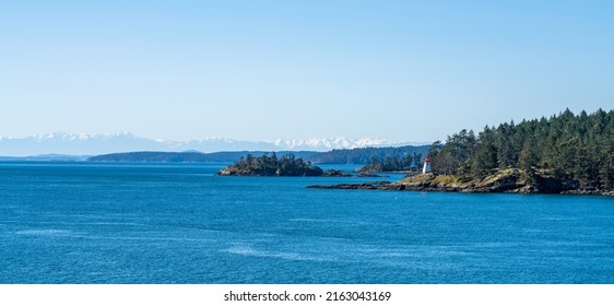 Southern Gulf Islands, Strait Of Georgia. Panoramic View.