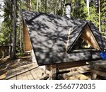 Southern Konnevesi National Park, Rautalampi, Finland, September 21 2024. Three mountain hike and visit to the viewpoints of Loukkuvuori and Kalajanvuori. New barbecue shelter in Enonranta.