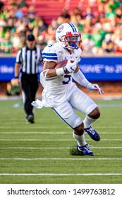 Southern Methodist Mustangs Running Back Xavier Jones (5) During A NCAA Football Game Between UNT And SMU, September 7, 2019, At Gerald J. Ford Stadium, Dallas, Texas.