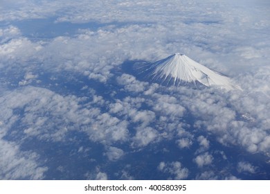 Southern Side Of Mt. Fuji Aerial Photo From Airplane