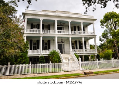 A Southern Style Mansion Of White Wood