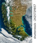 Southern tip of Chile and Argentina. Southern tip of Chile and Argentina. Elements of this image furnished by NASA.