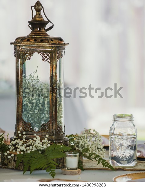 Southern Wedding Decor Wedding Reception Decorations Stock Photo