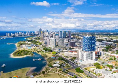 Southport And The Gold Coast Broadwater On A Sunny Day, Queensland, Australia