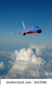 Southwest Airlines Plane In Flight