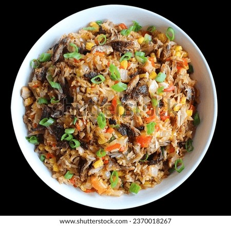 Southwest Fried Rice With Black Background