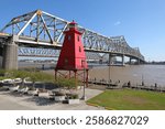 Southwest Reef Lighthouse (1856), formerly in Atchafalaya Bay, Berwick, Atchafalaya River, Louisiana, USA