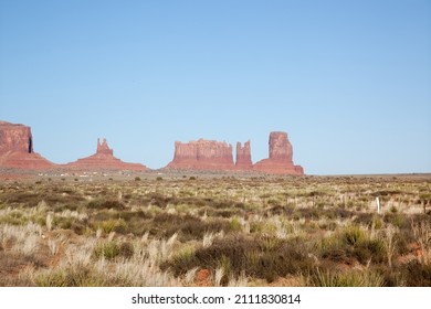 Southwestern Landscape With Rock Formations