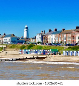 Southwold, Suffolk, UK - June 2018: Lighthouse In The Town.