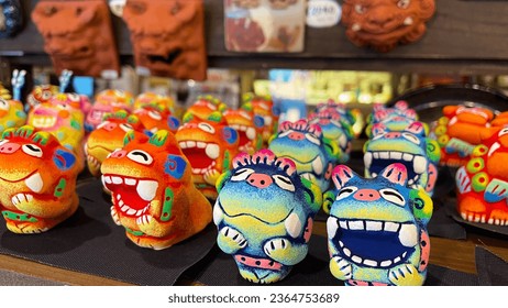 Souvenir shop Shisa figurine Okinawa Prefecture