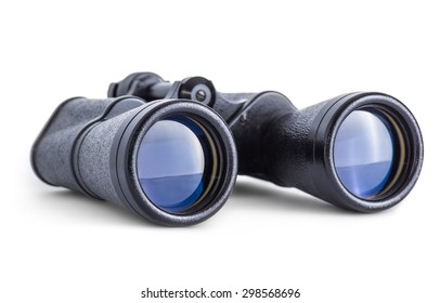 Soviet Army Binoculars Isolated On White