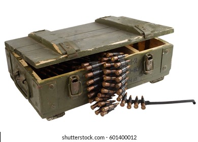 soviet army box of ammunition isolated