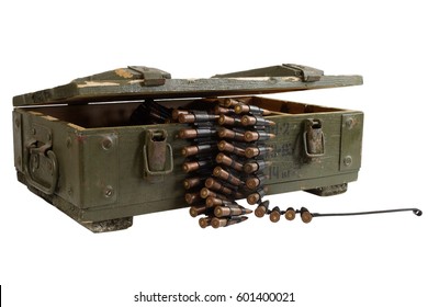 soviet army box of ammunition isolated