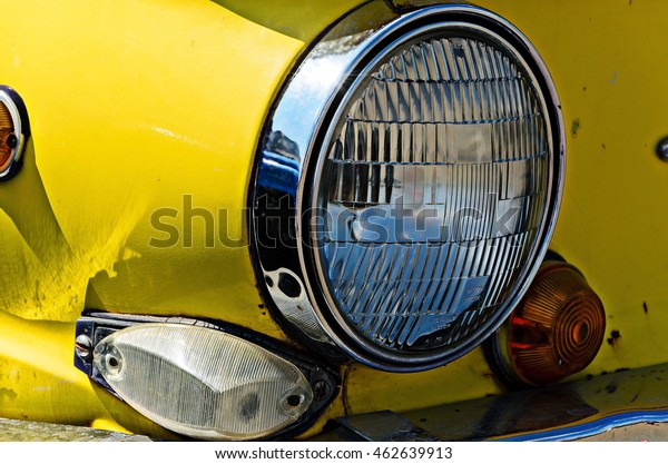 Soviet car headlight.60?\
retro auto