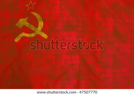 Soviet flag.Grange