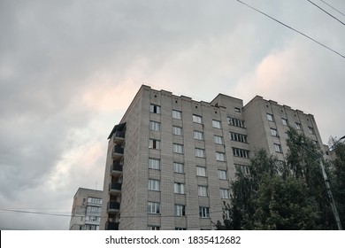 Soviet Gray Scary Badly Built House From The Cold War