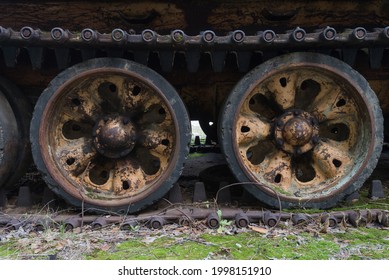 Soviet Military Engineering Vehicle Continuous Track And Wheels In Chernobyl Exclusion Zone, Ukraine