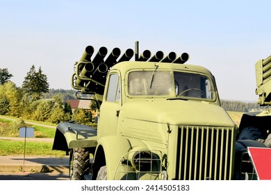 Soviet multiple launch rocket system BM-13NM 