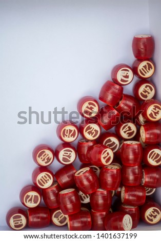 Soviet red lotto game ,  in white background