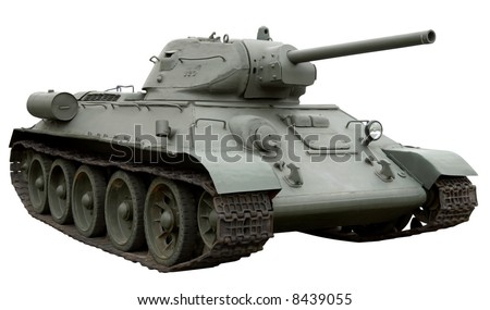 Soviet tank model t34. Second world war.