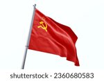 Soviet Union flag isolated on white background