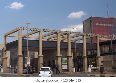 SOWETO, SOUTH AFRICA - CIRCA OCTOBER 2018:  Front Of The Chris Hani Baragawanath Academic Hospital