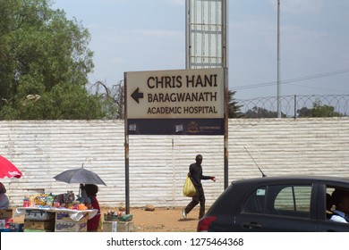 SOWETO, SOUTH AFRICA - CIRCA OCTOBER 2018:  Sign For The Chris Hani Baragawanath Academic Hospital