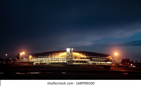 Soweto, South Africa - March 26, 2011: Orlando Soccer Stadium In Soweto At Night