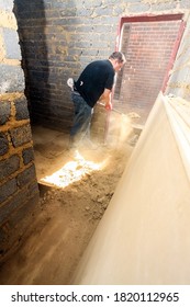 Soweto, South Africa - September 05, 2009: Community Outreach Program Helping To Build A Small Affordable House In Local Township