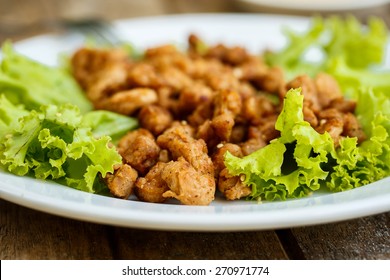 Soy Meat With Lettuce