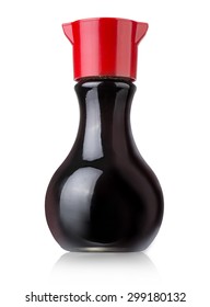 Soy Sauce Bottle Isolated On White 