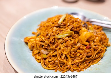 Soy Sauce Stir Fry Noodle In Restaurant