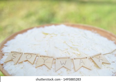 Soy Wax On Wooden Dish