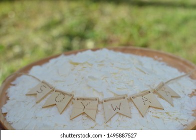 Soy Wax On Wooden Dish