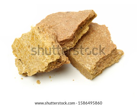 Soybean meal on white background
