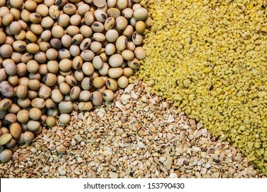 Soybean And Soybean Meal With Steamed Beans.