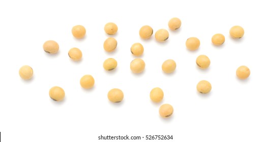 Soybeans Isolated On White Background