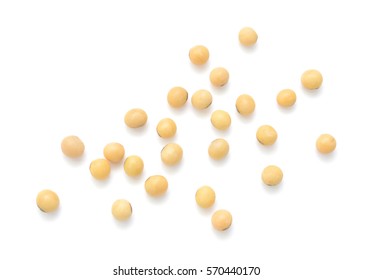 Soybeans Isolated On White Background