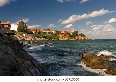 Sozopol Coastline At Black Sea In Bulgaria