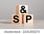 SP, S and P 500 index in investment, trading, stock market trade. High quality photo