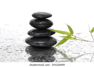 Spa Background Bamboo Stones On Wet Stock Photo 191524499 | Shutterstock