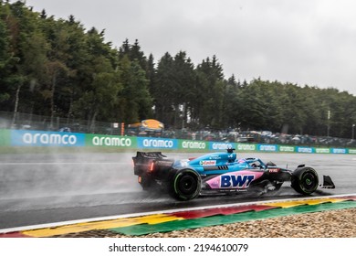 Spa, Belgium. 26-28 August 2022. F1 World Championship.  Belgian Grand Prix. #14, Fernando ALONSO, ESP, Alpine F1 Team, Alpine A522 Renault.