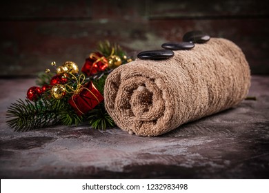 SPA composition with Christmas decoration