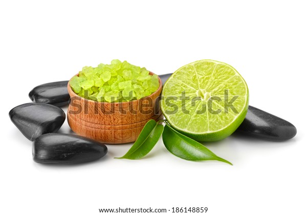 Spa Composition Lime Toning Sea Crystals Stock Photo 186148859 ...