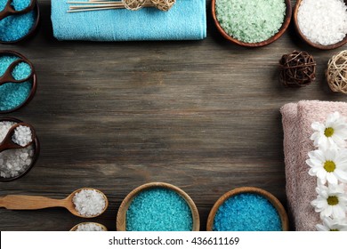 Spa Composition On Wooden Background