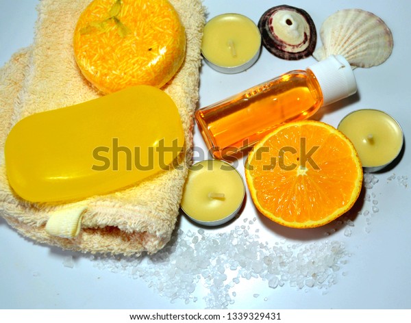 Spa Composition Organic Orange Skin Hair Stock Photo Edit Now