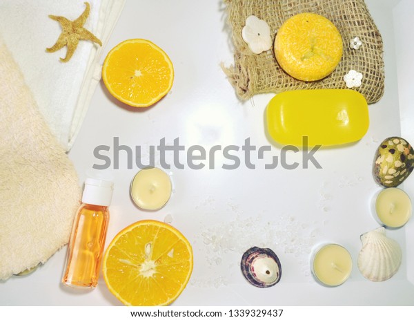 Spa Composition Organic Orange Skin Hair Stock Photo Edit Now