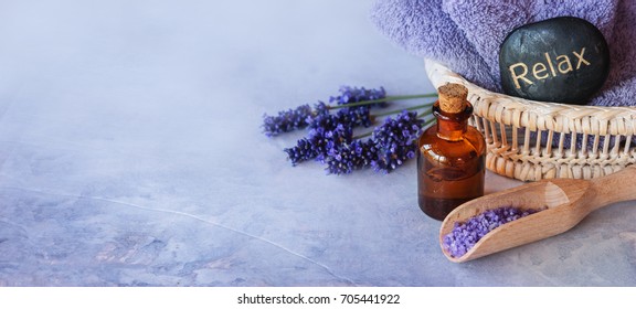 SPA, Essential Oil With Lavender Flowers - Health And Beauty